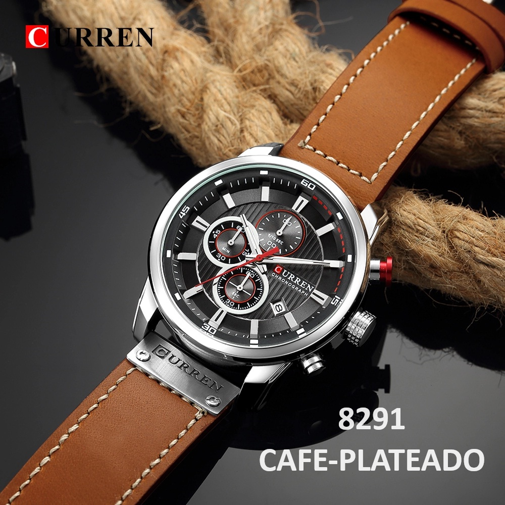 Reloj Curren 8291  Correa De Cuero